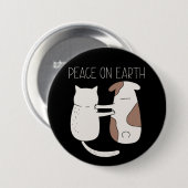 Schaltfläche für den Weltfrieden der Katze Button (Vorne & Hinten)