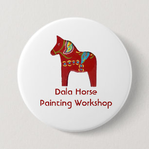 Schaltfläche für den Workshop "Dala Horse Painting Button