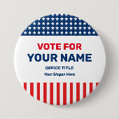 Schaltfläche für die benutzerdefinierte Wahlkampag Button (Vorderseite)