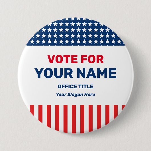 Schaltfläche für die benutzerdefinierte Wahlkampag Button (Vorderseite)