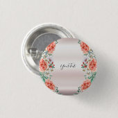 Schaltfläche für die Blume Wasserfarbe Button (Vorne & Hinten)