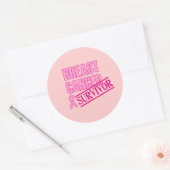 Schaltfläche für die Brustkrebserkrankung Runder Aufkleber (Umschlag)