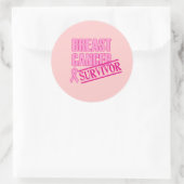 Schaltfläche für die Brustkrebserkrankung Runder Aufkleber (Tasche)