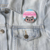 Schaltfläche für die Feminine LGBT-Flag-Katze Button (Beispiel)