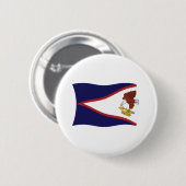 Schaltfläche für die Flagge Amerikas in Samoa Button (Vorne & Hinten)
