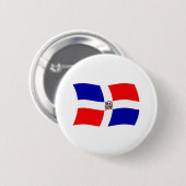 Schaltfläche für die Flagge der Dominikanischen Re Button (Vorne & Hinten)