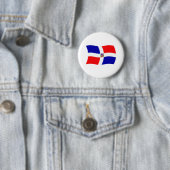 Schaltfläche für die Flagge der Dominikanischen Re Button (Beispiel)