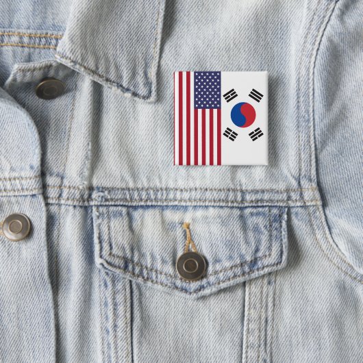 Schaltfläche für die Flagge der USA und Koreas Button (Beispiel)