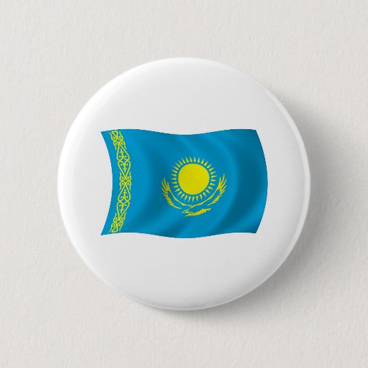 Schaltfläche für die Flagge Kasachstans Button (Vorderseite)