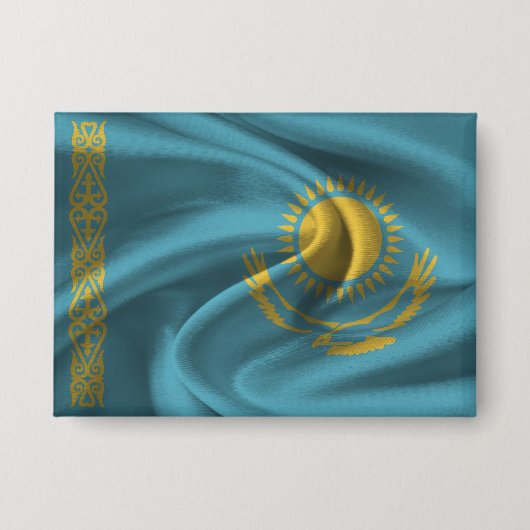 Schaltfläche für die Flagge Kasachstans Button (Vorderseite)