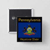 Schaltfläche für die Flagge Pennsylvaniens Button (Vorne & Hinten)