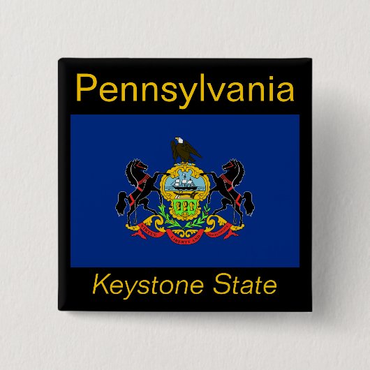 Schaltfläche für die Flagge Pennsylvaniens Button (Vorderseite)