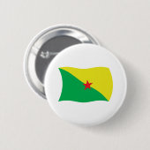 Schaltfläche für die Flagge von Französisch-Guayan Button (Vorne & Hinten)