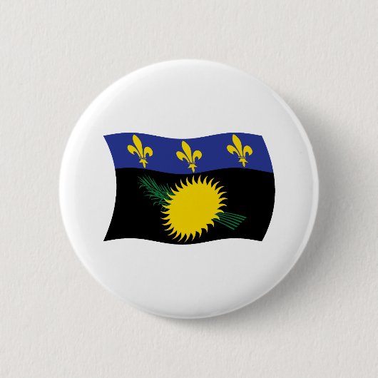Schaltfläche für die Flagge von Guadeloupe Button (Vorderseite)