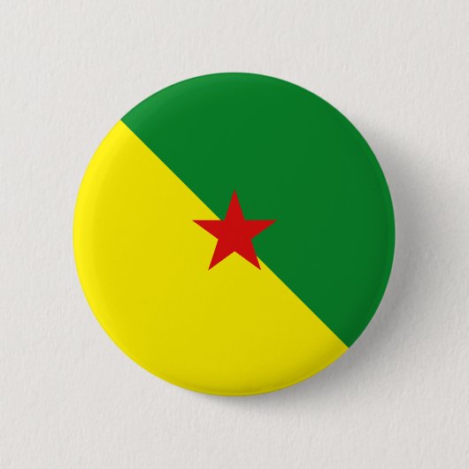 Schaltfläche für die Flagge von Guyane Fisheye Button (Vorderseite)