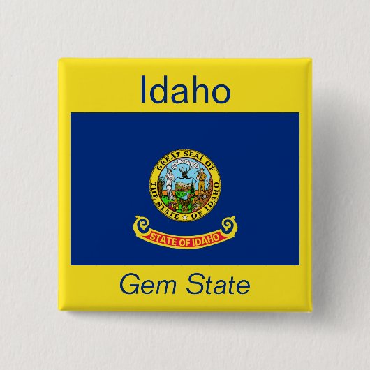 Schaltfläche für die Flagge von Idahoan Button (Vorderseite)