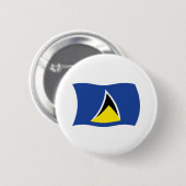 Schaltfläche für die Flagge von Saint Lucia Button (Vorne & Hinten)