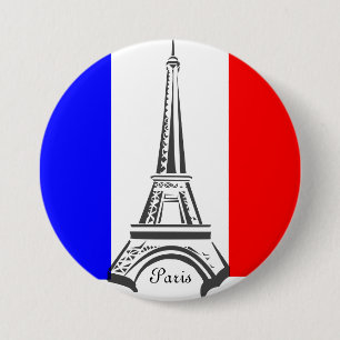 Schaltfläche für die französische Flagge des Paris Button