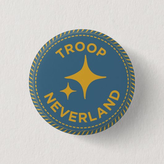 Schaltfläche für die IGGPPCamp-Truppe in Neverland Button (Vorderseite)