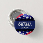 Schaltfläche für die Kampagne Michelle OBAMA 2024 Button (Vorne & Hinten)