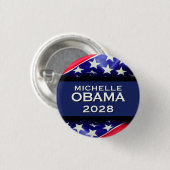 Schaltfläche für die Kampagne Michelle OBAMA 2028 Button (Vorne & Hinten)