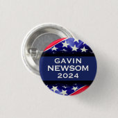 Schaltfläche für die Kampagne NEWSOM 2024 Button (Vorne & Hinten)