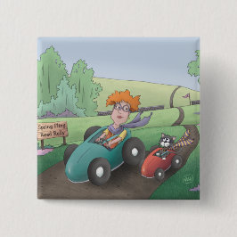 Schaltfläche für die Kundgebung der Cat Lady Road Button