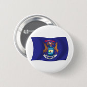 Schaltfläche für die Michigan-Flagge Button (Vorne & Hinten)