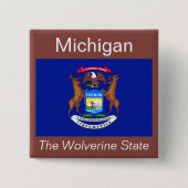 Schaltfläche für die Michigan-Flagge Button (Vorderseite)