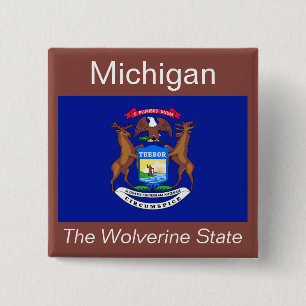 Schaltfläche für die Michigan-Flagge Button