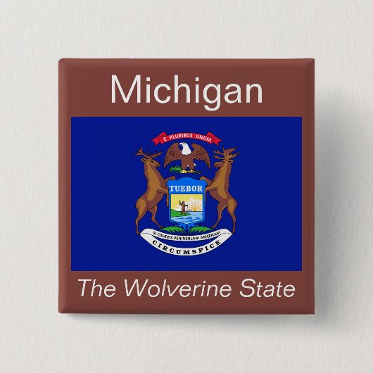Schaltfläche für die Michigan-Flagge Button (Vorderseite)