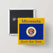 Schaltfläche für die Minnesotan-Flagge Button (Vorne & Hinten)