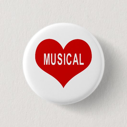 Schaltfläche für die MUSIKROTE Liebe Button (Vorderseite)