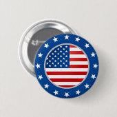 Schaltfläche für die nationale Flagge der USA Button (Vorne & Hinten)