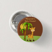 Schaltfläche für die niedliche Giraffe-Babydusche Button (Vorne & Hinten)