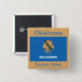 Schaltfläche für die Oklahoman-Flagge Button (Vorne & Hinten)