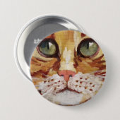 Schaltfläche für die Orange Tabby-Malerei Button (Vorne & Hinten)