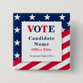 Schaltfläche für die patentierte Flag-Kampagne für Button (Vorderseite)