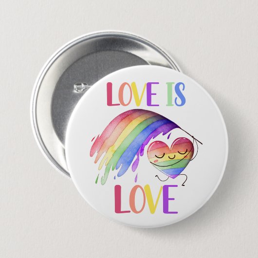Schaltfläche für die Pride-Rainbow-Liebe Button (Vorne & Hinten)