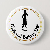 Schaltfläche für die Silhouette des Nationalbäcker Button (Vorderseite)