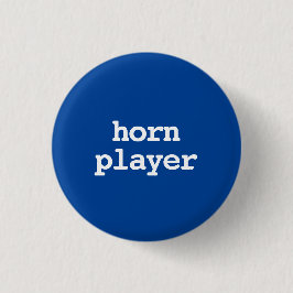 Schaltfläche für die Typografie eines Hornspielers Button
