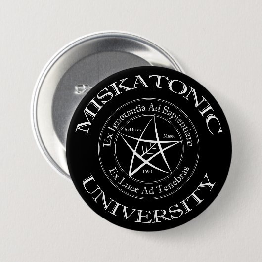 Schaltfläche für die Universität Miskatonic Button (Vorne & Hinten)