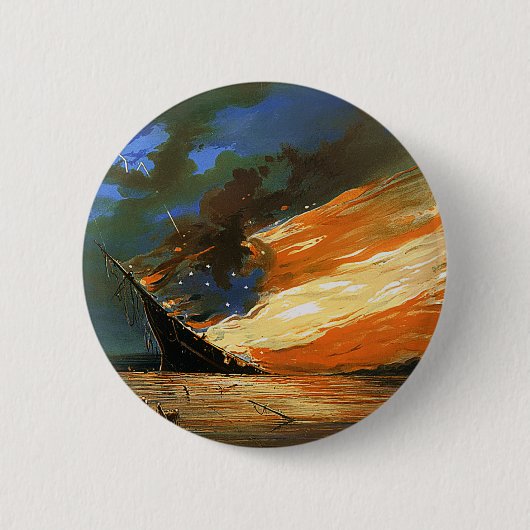 Schaltfläche für die Vintage Abstrakte Burning-Mar Button (Vorderseite)