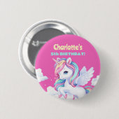 Schaltfläche für eine magische Geburtstagsfeier. Button (Vorne & Hinten)