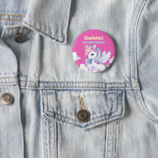 Schaltfläche für eine magische Geburtstagsfeier. Button (Beispiel)