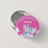 Schaltfläche für eine magische Geburtstagsfeier. Button (Vorne & Hinten)