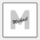 Schaltfläche für einfachen benutzerdefinierten Anf Quadratischer Aufkleber (Vorderseite)