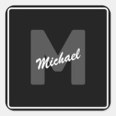 Schaltfläche für einfachen benutzerdefinierten Anf Quadratischer Aufkleber (Vorderseite)