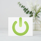 Schaltfläche für einfachen Power Postkarte (Stehend Vorderseite)
