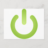 Schaltfläche für einfachen Power Postkarte (Vorderseite)